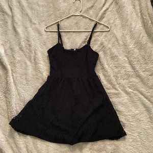 Black lace cocktail dress